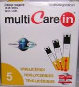 TEST TRIGLICERIDI MULTICARE IN STRISCE CON ASPIRAZIONE CAPIILLARE 5 PEZZI - Farmacia Mastrangelo 