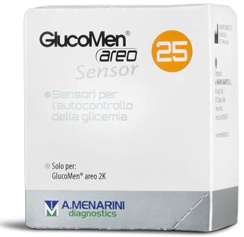 STRISCE MISURAZIONE GLICEMIA GLUCOMEN AREO SENSOR 25 PEZZI - Farmacia Mastrangelo 