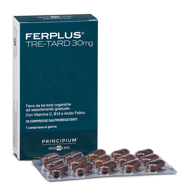 PRINCIPIUM FERPLUS TRE RETARD 30MG 30 COMPRESSE GASTRORESISTENTI - Farmacia Mastrangelo 