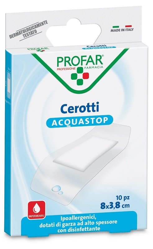 CEROTTO ACQUASTOP SUPER 8X3,8 CM PROFAR 10 PEZZI - Farmacia Mastrangelo 