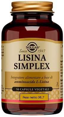 LISINA SIMPLEX 50 CAPSULE VEGETALI - Farmacia Mastrangelo 