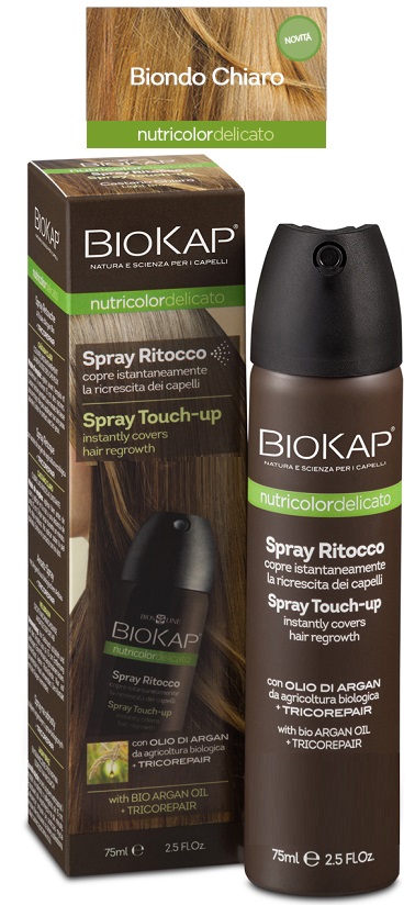 BIOS LINE  BIOKAP NUTRICOLOR DELICATO SPRAY RITOCCO BIONDO CHIARO 75 ML - Farmacia Mastrangelo 