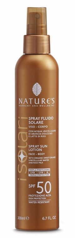 NATURE'S I SOLARI SPRAY FLUIDO SPF50 200 ML - Farmacia Mastrangelo 