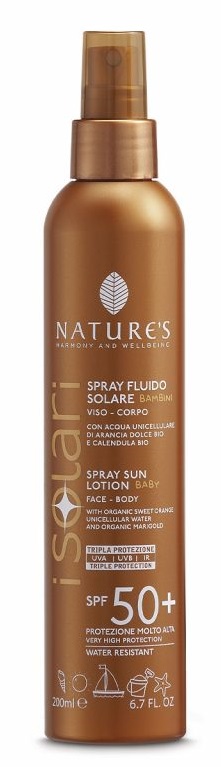 NATURE'S I SOLARI SPRAY FLUIDO BAMBINI SPF50+ 200 ML - Farmacia Mastrangelo 