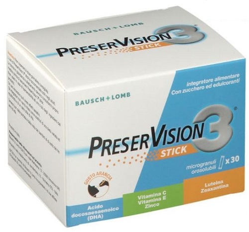 PRESERVISION 3 30 STICK OROSOLUBILI DA 2 G - Farmacia Mastrangelo 