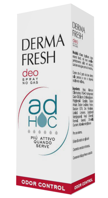 DERMAFRESH DEO SPRAY NO GAS AD HOC ODOR CONTROL DEODORANTE 100 ML - Farmacia Mastrangelo 