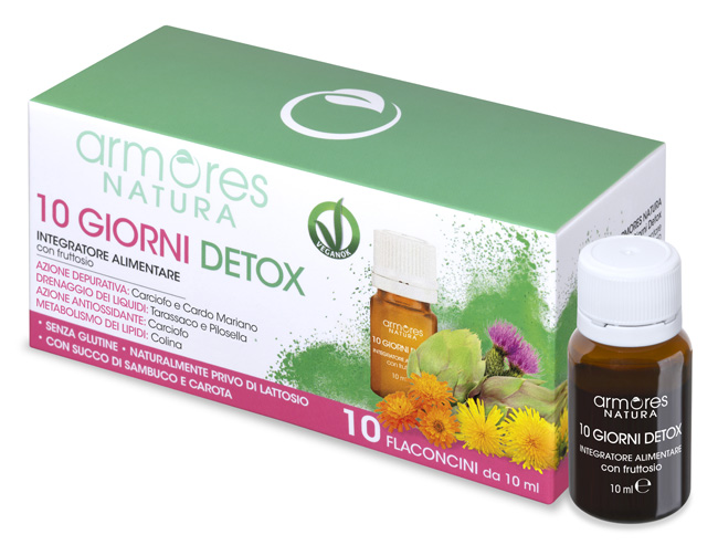 ARMORES NATURA 10 GIORNI DETOX 10 FLACONCINI DA 10 ML - Farmacia Mastrangelo 