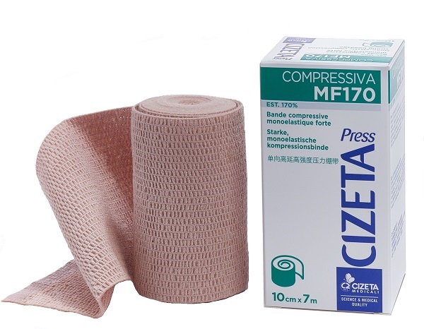 CIZETA PRESS COMPRESSIVA MF170 BENDA MONOELASTICA FORTE EST M 7X10 CM - Farmacia Mastrangelo 