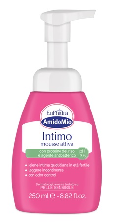 EUPHIDRA AMIDOMIO INTIMO MOUSSE ATTIVA PH 3,5 250 ML - Farmacia Mastrangelo 