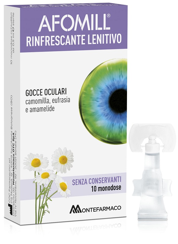 AFOMILL RINFRESCANTE SENZA CONSERVANTI 10 FIALE DA 0,5 ML - Farmacia Mastrangelo 