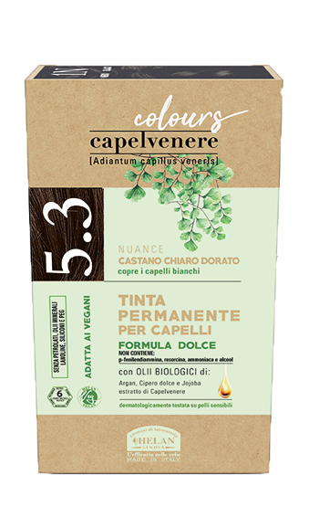 CAPELVENERE COLOURS TINTA CAPELLI 5,3N CASTANO CHIARO DORATO - Farmacia Mastrangelo 
