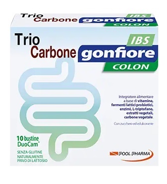 TRIOCARBONE GONFIORE IBS 10 BUSTE DUOCAM DA 2 G + 1,5 G - Farmacia Mastrangelo 