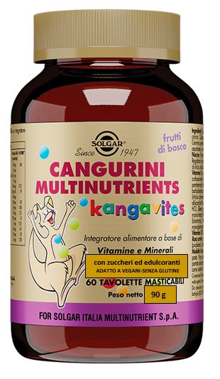 CANGURINI MULTINUTRIENTS FRUTTI BOSCO 60 TAVOLETTE MASTICABILI - Farmacia Mastrangelo 
