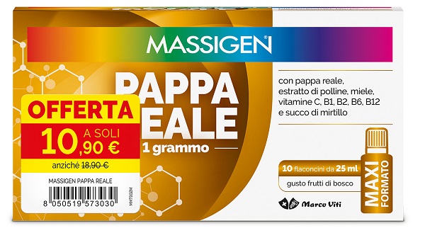 MASSIGEN PAPPA REALE 10 FLACONCINI DA 25 ML 10,90 E - Farmacia Mastrangelo 