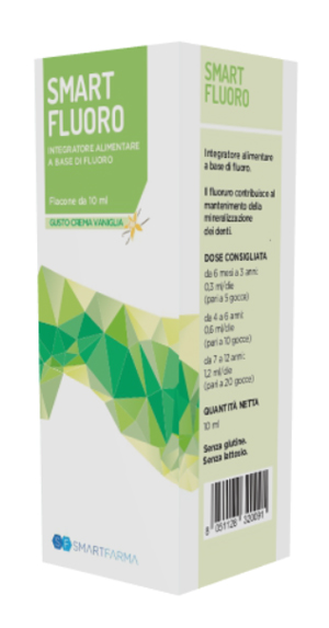 SMART FLUORO GOCCE 10 ML GUSTO CREMA VANIGLIA - Farmacia Mastrangelo 