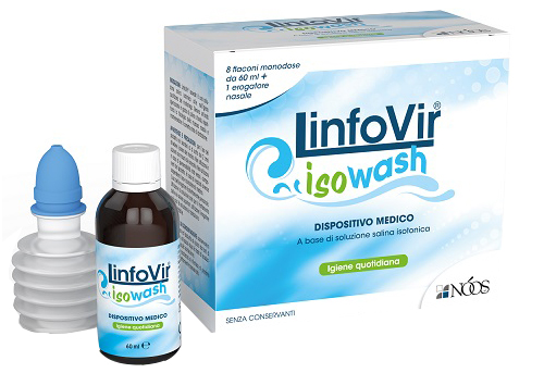 SOLUZIONE SALINA ISOTONICA LINFOVIR ISOWASH 8 FLACONI DA 60 ML - Farmacia Mastrangelo 