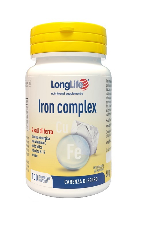 LONGLIFE IRON COMPLEX 100 COMPRESSE RIVESTITE - Farmacia Mastrangelo 