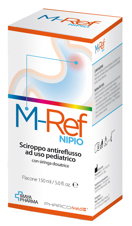 M-REF NIPIO SCIROPPO ANTIREFLUSSO AD USO PEDIATRICO 150 ML CON SIRINGA DOSATRICE - Farmacia Mastrangelo 