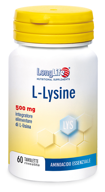 LONGLIFE L-LYSINE 500MG 60 TAVOLETTE RIVESTITE DA 860 MG - Farmacia Mastrangelo 