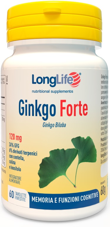 LONGLIFE GINKGO FORTE 60 TAVOLETTE RIVESTITE - Farmacia Mastrangelo 