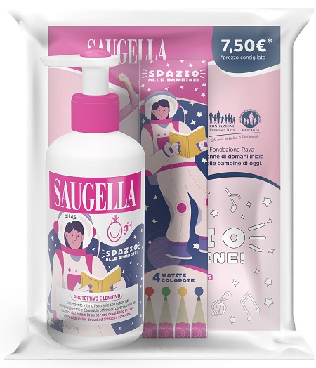 SAUGELLA GIRL + GADGET PROMOZIONE COSTITUITA DA UN BUNDLE COMPOSTO DA PRODOTTO GIRL 200 ML + IN OMAGGIO MATITE COLORATE - Farmacia Mastrangelo 