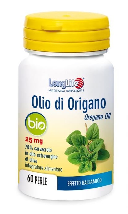 LONGLIFE OLIO ORIGANO BIO 60 PERLE DI GELATINA - Farmacia Mastrangelo 