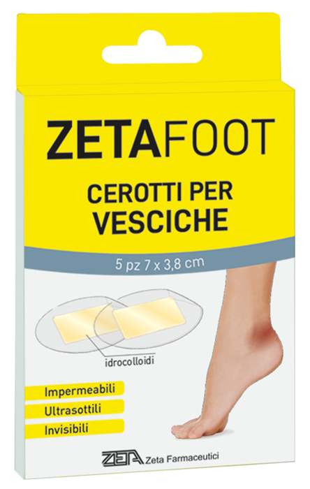 ZETAFOOT CEROTTO IDROCOLLOIDALE VESCICHE 5 PEZZI - Farmacia Mastrangelo 
