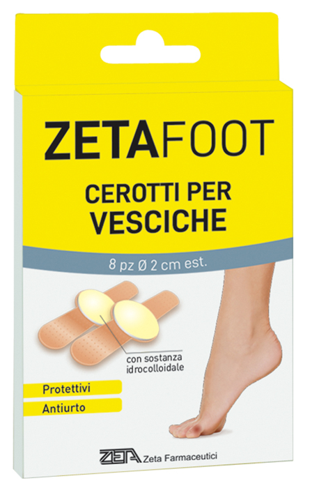 ZETAFOOT CEROTTO IDROCOLLOIDALE VESCICHE 8 PEZZI - Farmacia Mastrangelo 
