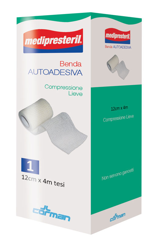 MEDIPRESTERIL BENDA AUTOADESIVA 12X400 CM 1 PEZZO - Farmacia Mastrangelo 