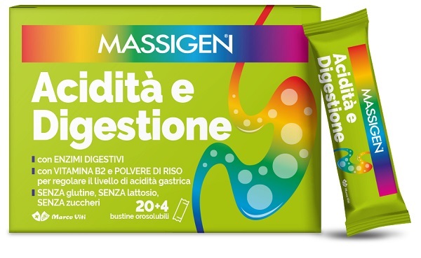 MASSIGEN ACIDITA' E DIGESTIONE 24 STICKPACK - Farmacia Mastrangelo 