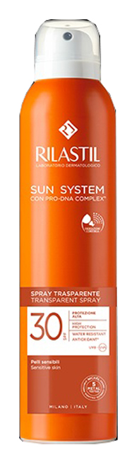 RILASTIL SUN SYSTEM TRANSPARENT SPRAY SPF30 200 ML - Farmacia Mastrangelo 