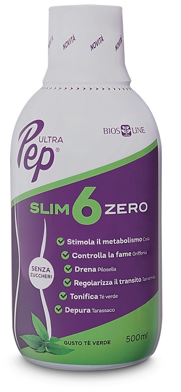 ULTRA PEP SLIM 6 ZERO TE' VERDE 500 ML BIOSLINE - Farmacia Mastrangelo 