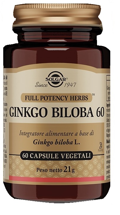 GINKGO BILOBA 60 60 CAPSULE VEGETALI - Farmacia Mastrangelo 