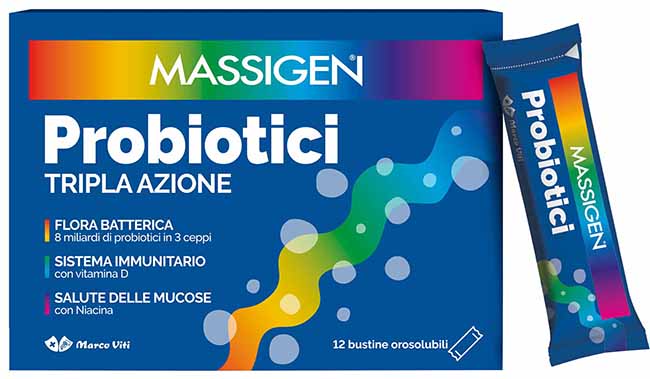 MASSIGEN PROBIOTICI 12 STICKPACK - Farmacia Mastrangelo 