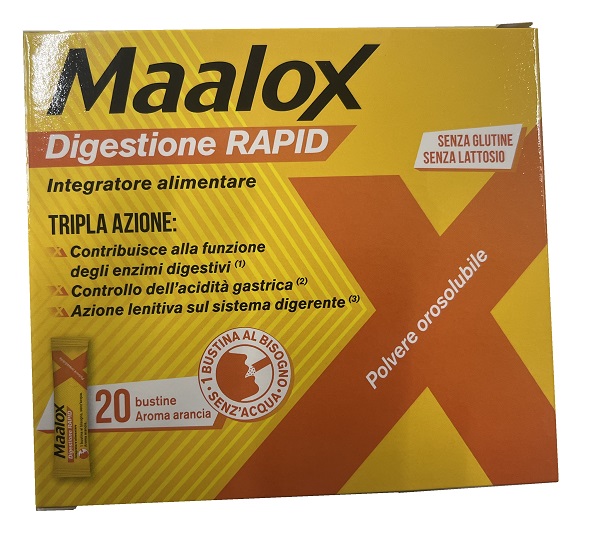 MAALOX DIGESTIONE RAPID 20 BUSTINE DA 2 G - Farmacia Mastrangelo 