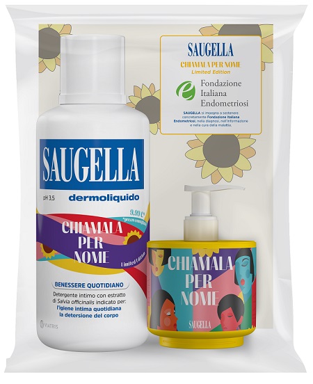 SAUGELLA BUNDLE DERMOLIQUIDO CHIAMALA PER NOME ENDOMETRIOSI PH 3,5 DETERGENTE INTIMO BENESSERE QUOTIDIANO 500ML + 150ML ACTI 3 IN OMAGGIO - Farmacia Mastrangelo 