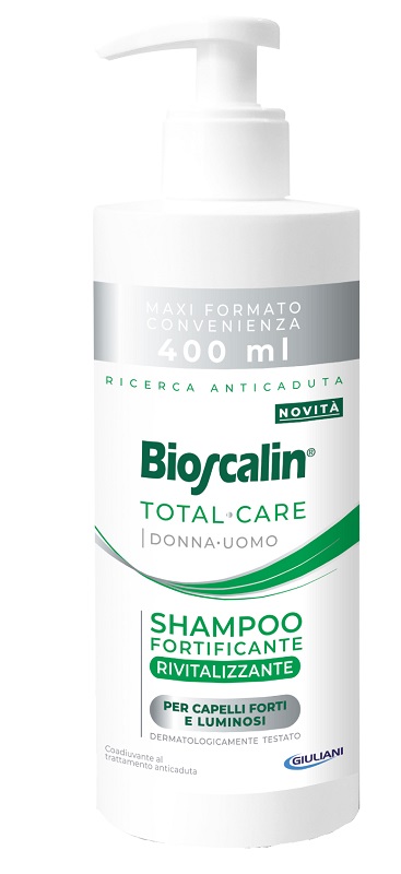 BIOSCALIN TOTAL CARE SHAMPOO FORTIFICANTE RIVITALIZZANTE 400 ML - Farmacia Mastrangelo 