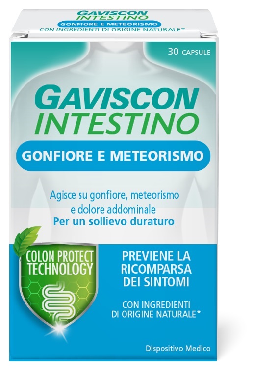 GAVISCON INTESTINO GONFIORE E METEORISMO 30 CAPSULE - Farmacia Mastrangelo 