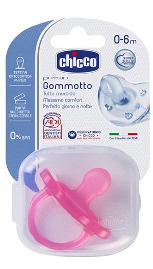 CHICCO GOMMOTTO IN SILICONE GIRL 0-6 MESI 1 PEZZO - Farmacia Mastrangelo 