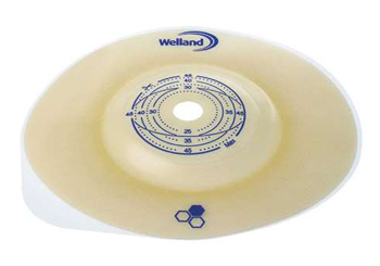 PLACCA PER COLOSTOMIA CONVESSA RITAGLIABILE AURUM2 DIAMETRO 13-35 MM FLANGIA 55 MM 5 PEZZI - Farmacia Mastrangelo 