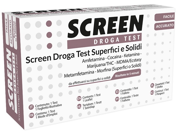 SCREEN DROGA TEST 7 DROGHE SU SUPERFICI SOLIDI O POLVERI - Farmacia Mastrangelo 
