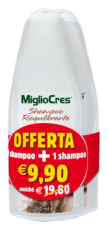 MIGLIOCRES SHAMPOO RIEQUILIBRANTE BIPACK 200 ML - Farmacia Mastrangelo 