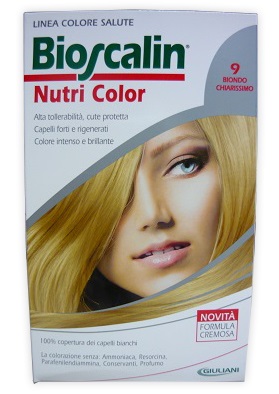 BIOSCALIN NUTRI COLOR 9 BIONDO CHIARISSIMO SINCROB 124 ML - Farmacia Mastrangelo 