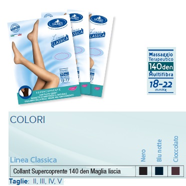 SAUBER COLLANT 140 DENARI SUPER COPRENTE MAGLIA MICRORETE BLU NOTTE 2 LINEA CLASSICA MISURA - Farmacia Mastrangelo 