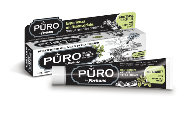 DENTIFRICIO FORHANS GEL BLACK4WHITE - Farmacia Mastrangelo 
