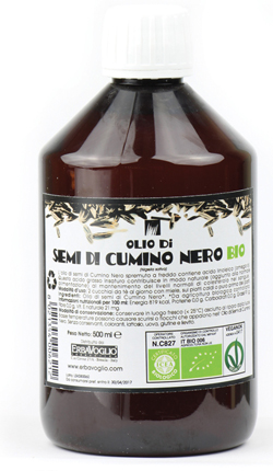 OLIO DI SEMI DI CUMINO NERO BIO 500 ML - Farmacia Mastrangelo 