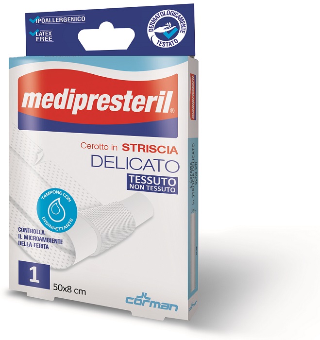 CEROTTO IN STRISCIA MEDIPRESTERIL FLESSIBILE 50X8CM - Farmacia Mastrangelo 