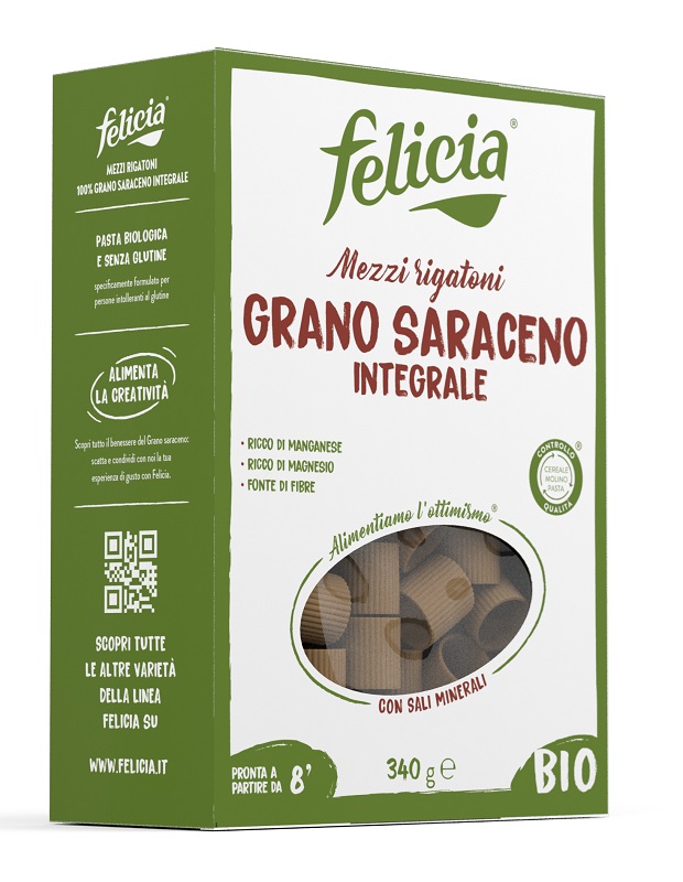 FELICIA BIO SARACENO MEZZI RIGATONI 340 G - Farmacia Mastrangelo 