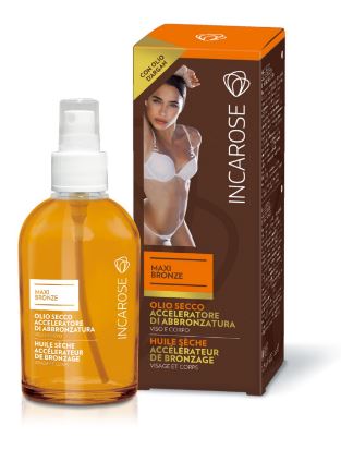 INCAROSE MAXI BRONZE OLIO SECCO ACCELERATORE DI ABBRONZATURA 125 ML - Farmacia Mastrangelo 
