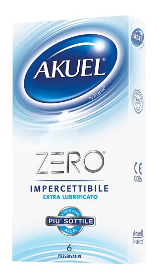 PROFILATTICO AKUEL ZERO EXTRALUBRIFICATO BOX DA 6 PEZZI - Farmacia Mastrangelo 